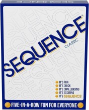 TE HOME PLAY Sequence Classic Art.128649 board game SEQUENCE- Original SEQUENCE Game with Folding Board, Cards and Chips, White, 10.3
