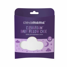 CLEVAMAMA ClevaFoam® bērnu spilvenu pārvalks White, 3310