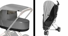 La bebe™ Visor Art.131580 Latte Universāls saules sargs (aizsargs) bērnu ratiem un autokrēsliem +DĀVANĀ funkcionāla somiņa no ūdeni atgrūdošā auduma