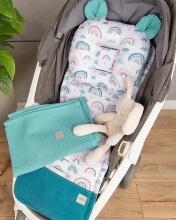 Baby Love Baby Set  Art.131736 Aqua Комплект:мягкий вкладыш  для коляски/подушка/ одеяло (плед)
