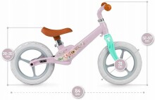 Momi Balance Bike Ulti Art.131985 Pink Flower Balansa velosipēds