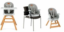 Momi Woodi Art.132022 Grey Bērnu barošanas krēsls 3 vienā