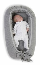 Childhome Babynest  Art.CCBNJERGR Jersey Grey  Гнездышко – кокон для новорожденных Babynest