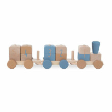 Jollein Wooden Train Art.117-001-66022 Blue    Деревянный паровозик с фигурками