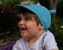 Baby Love Muslin Headband Art.132737 Blue  Детская муслиновая  шапка-косынка/платочек