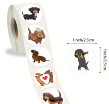 Cartoon Dog Gift Stickers Art.132778 Наклейки,10 шт