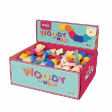 Vaikų amatai Majigg Woody The Worm Art.WD224 Mokomasis medinis žaislas