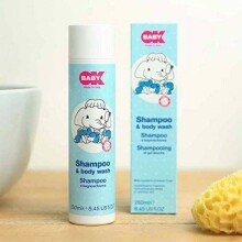 OK Baby Shampoo&Body Wash Art.39150000 Шампунь и гель для душа для младенцев, 250 мл.