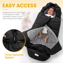 Bebe Basic Footmuff Universal Art.138147 Light Grey Детский зимний конверт в коляску/автокресло