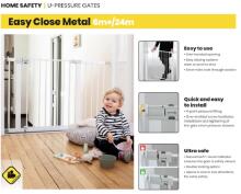Safety 1 Easy Close Metal plus White  drošības vārtu pagarinājums 14 cm,