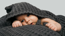 La Bebe™ NO Baby Towel  Art.141193 Blush Dvielis bērniem ar kapuci no vafeļauduma 75x75cm (100% kokvilna)