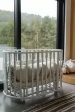 La Bebe™ Bed Kotto Olin 9 in 1 Art.141419 White Многофункциональная деревянная кроватка-трансформер 9 в 1