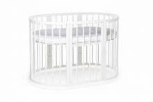 La Bebe™ Bed Kotto Olin 9 in 1 Art.141419 White Многофункциональная деревянная кроватка-трансформер 9 в 1