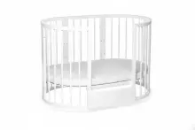 La Bebe™ Bed Kotto Olin 9 in 1 Art.141419 White Многофункциональная деревянная кроватка-трансформер 9 в 1