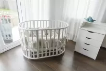 La Bebe™ Bed Kotto Olin 9 in 1 Art.141419 White Многофункциональная деревянная кроватка-трансформер 9 в 1
