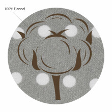 UR Kids Flannel  Art.141444 Grey Dots  Фланелевая пеленка для малышей 75x90 cm