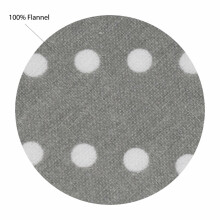 UR Kids Flannel  Art.141444 Grey Dots  Фланелевая пеленка для малышей 75x90 cm