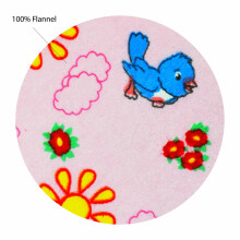 UR Kids Flannel  Art.141446 Birds Pink