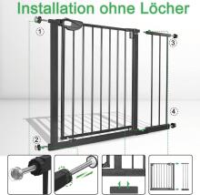 Naizy N Stop Safety Gate Art.142038 Black Security Gate