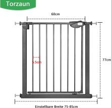 Naizy N Stop Safety Gate Art.142038 Black Security Gate