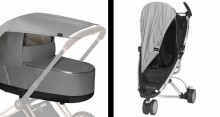 La bebe™ Visor Art.142530 Vanile_122 Universālais saules sargs (aizsargs) bērnu ratiem un autokrēsliem +DĀVANĀ funkcionālā somiņa no ūdens atgrūdošā auduma