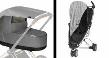 La bebe™ Visor Art.142588 Blue_643 Universālais saules sargs (aizsargs) bērnu ratiem un autokrēsliem +DĀVANĀ funkcionālā somiņa no ūdens atgrūdošā auduma