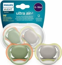Philips Avent Ultra Air  Art.SCF085/20  Пустышка силиконовая 6-18м, BPA-Free (2 шт.)