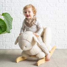 Nattou Soft Teddy Fabric Rocking Animal Sheep  Art.142935 Мягкое кресло-качалка с поддержкой спинки