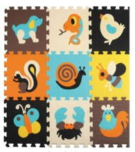 Bebe Basic Puzzle Art.KX5208  Многофункциональный напольный пазл-коврик из 9 элементов