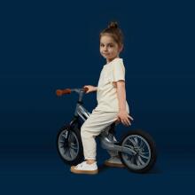 Aga Design Qplay Racer Art.20516 Brown Children's runner bike with a metal frame and inflatable wheels