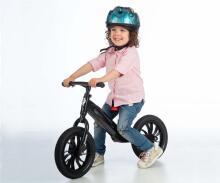 Aga Design Qplay Racer Art.20516 Brown Children's runner bike with a metal frame and inflatable wheels