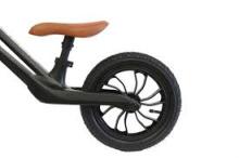 Aga Design Qplay Racer Art.20516 Brown Children's runner bike with a metal frame and inflatable wheels