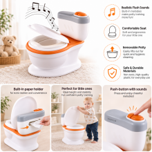 Mobiclinic Children Musical Potty Art.145682 White  muzikāls podiņš