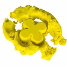 Ikonka Art.KX9568_4 Kinetinis smėlis 1 kg maišelyje geltonos spalvos