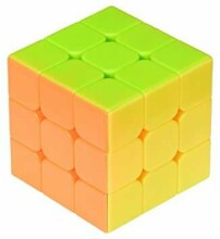 Ikonka Art.KX7602 Mīklu spēle Puzzle kubs 3x3 neon 5.65cm