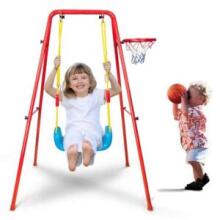 Bebe Basic Swing/Basketball Art.KX7936 Качели етская с баскетбольным кольцом 2 в 1