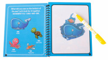 Ikonka Art.KX7205 Vandens knyga su žymekliu jūros gyvūnai mėlyna
