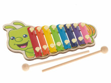 Ikonka Art.KX7282_1 Colourful wooden dulcimer for children caterpillar