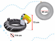 Ikonka Art.KX5580 Toucan 114cm inflatable swimming circle mattress