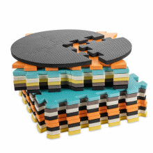 Ikonka Art.KX5210 Putplasčio dėlionės kilimėlis / žaidimų kilimėlis vaikams 25vnt. spalvoti gyvūnai 114cm x 114cm x 1cm