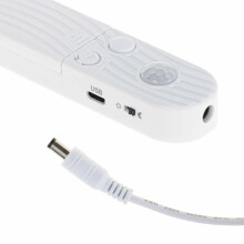 Ikonka Art.KX4943_1 Ar akumulatoru darbināma USB kustības detektora LED sloksne 1M auksti balta