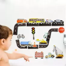 Bebe Basic Art.KX5657 набор мягких пазлов в форме дорог и машин для ванны