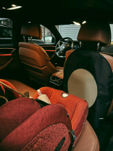 La bebe™ Car 2-Seat Back Protectors Set Avocado Art.148758 Black Защитные чехлы для сидения (для спинки автомобильного сидения)