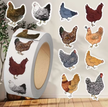 Cute Cartoon Chicken Stickers Roll Art.150225