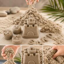 Bebe Basic Kinetic Super Sand Art.KX9568_5 Kinētiskās smiltis 1kg maisiņā bešš