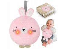 MoMi LULU Rabbit Art.AKCE00014 Pink Muusikaline plüüsist mänguasi