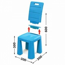 3toysm Plastic Chair Art.4691 Blue Детский стульчик/табуретка