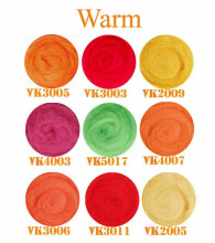 Wool Felt Art.VKMIX31-50 Шерсть разноцветная для Сухого и Мокрого валяния,5 шт.(50г)