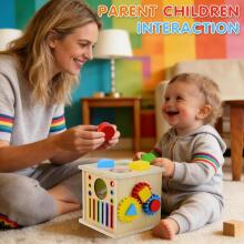 Kidsworld Montessori Wooden Art.152078 Montessori koka rotaļlieta , krāsu šķirošanas spēle, sensorā rotaļlieta, mazuļa formu šķirotājs,