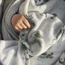 Elodie Details bamboo muslin blanket 80x80 cm, Forest Mouse